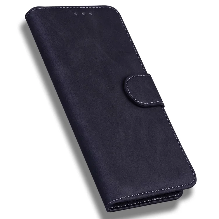 Para Motorola Moto G13 4G / G23 4G / G53 5G Funda de billetera de color sólido con soporte de cuero sintético - Negro