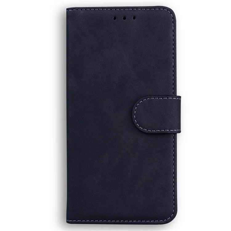 Para Motorola Moto G13 4G / G23 4G / G53 5G Funda de billetera de color sólido con soporte de cuero sintético - Negro