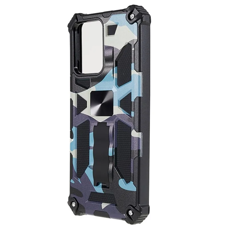 For Xiaomi Redmi Note 12 5G (Global) / (India) / (China) / Poco X5 5G Phone Case Camouflage Kickstand Cover - Navy Blue