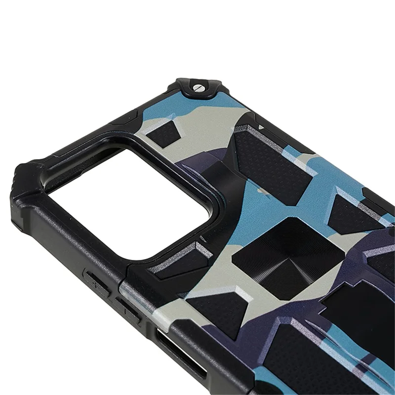 For Xiaomi Redmi Note 12 5G (Global) / (India) / (China) / Poco X5 5G Phone Case Camouflage Kickstand Cover - Navy Blue