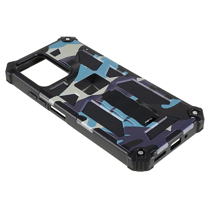 For Xiaomi Redmi Note 12 5G (Global) / (India) / (China) / Poco X5 5G Phone Case Camouflage Kickstand Cover - Navy Blue