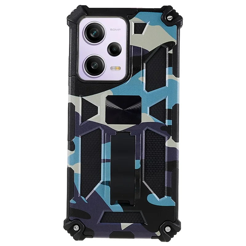 For Xiaomi Redmi Note 12 Pro 5G / Note 12 Pro Speed 5G / Poco X5 Pro 5G Camo Case Kickstand Cover - Navy Blue