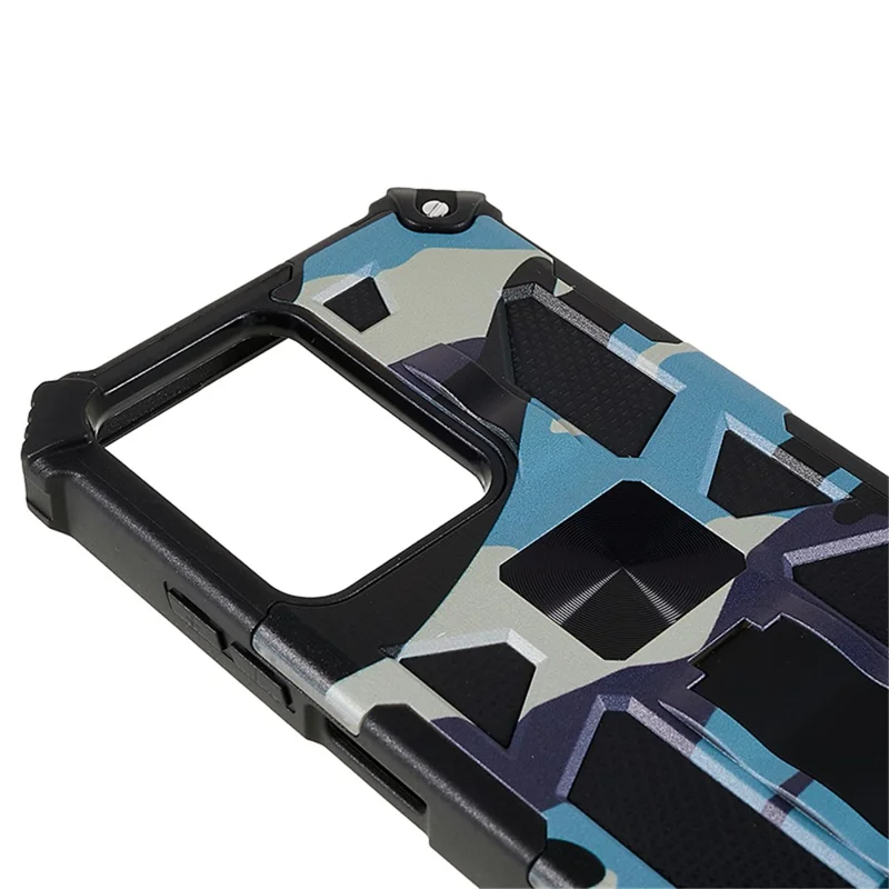 For Xiaomi Redmi Note 12 Pro 5G / Note 12 Pro Speed 5G / Poco X5 Pro 5G Camo Case Kickstand Cover - Navy Blue