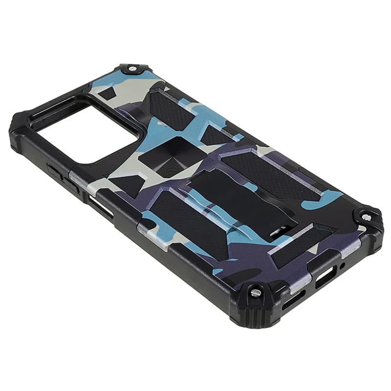 For Xiaomi Redmi Note 12 Pro 5G / Note 12 Pro Speed 5G / Poco X5 Pro 5G Camo Case Kickstand Cover - Navy Blue