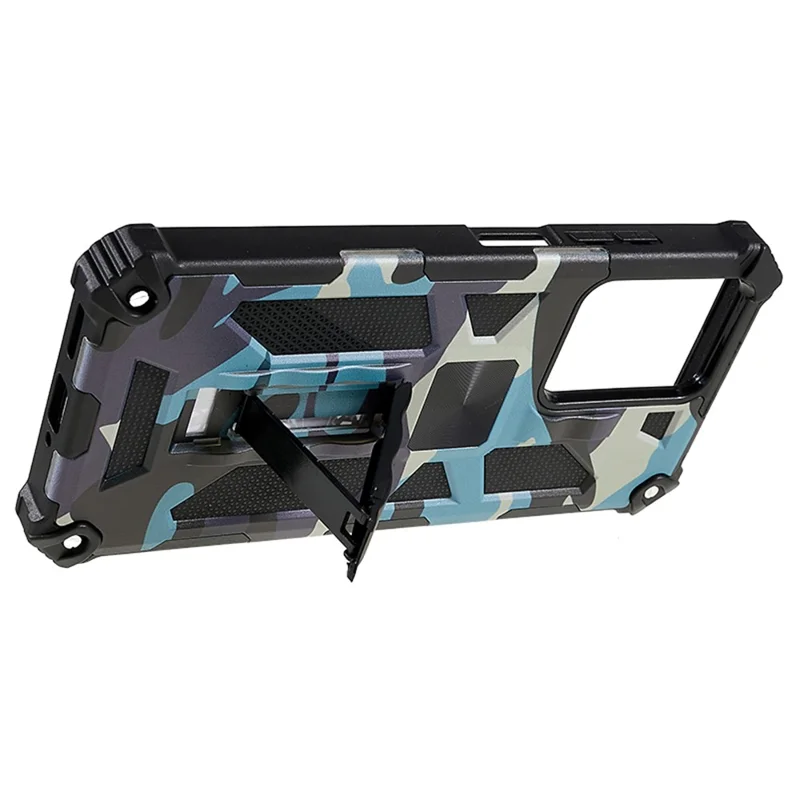 For Xiaomi Redmi Note 12 Pro 5G / Note 12 Pro Speed 5G / Poco X5 Pro 5G Camo Case Kickstand Cover - Navy Blue