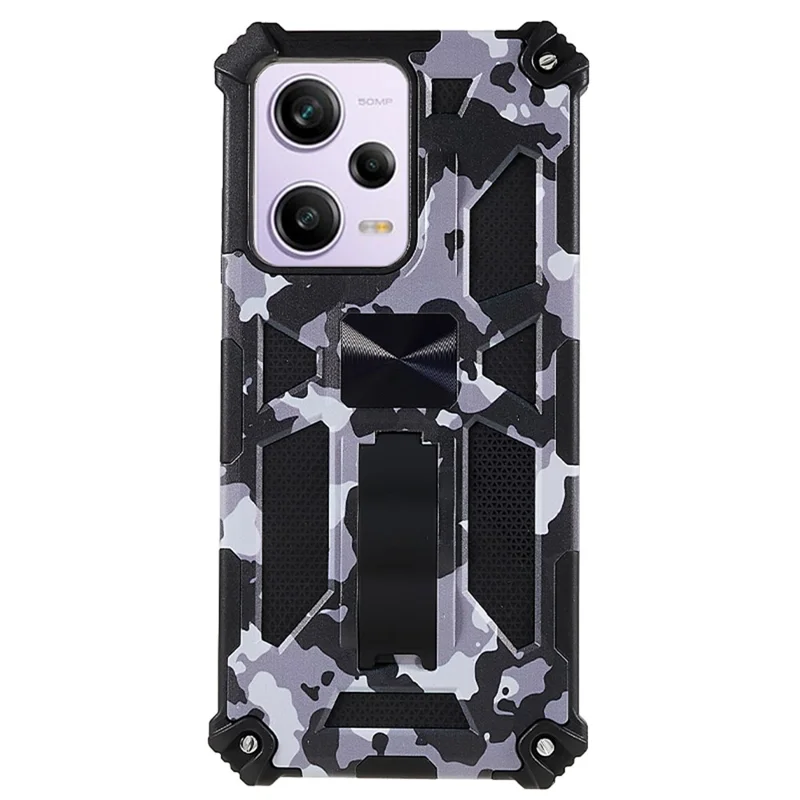For Xiaomi  Redmi Note 12 Pro 5G / Note 12 Pro Speed 5G / Poco X5 Pro 5G Camo Case Kickstand Cover - Black