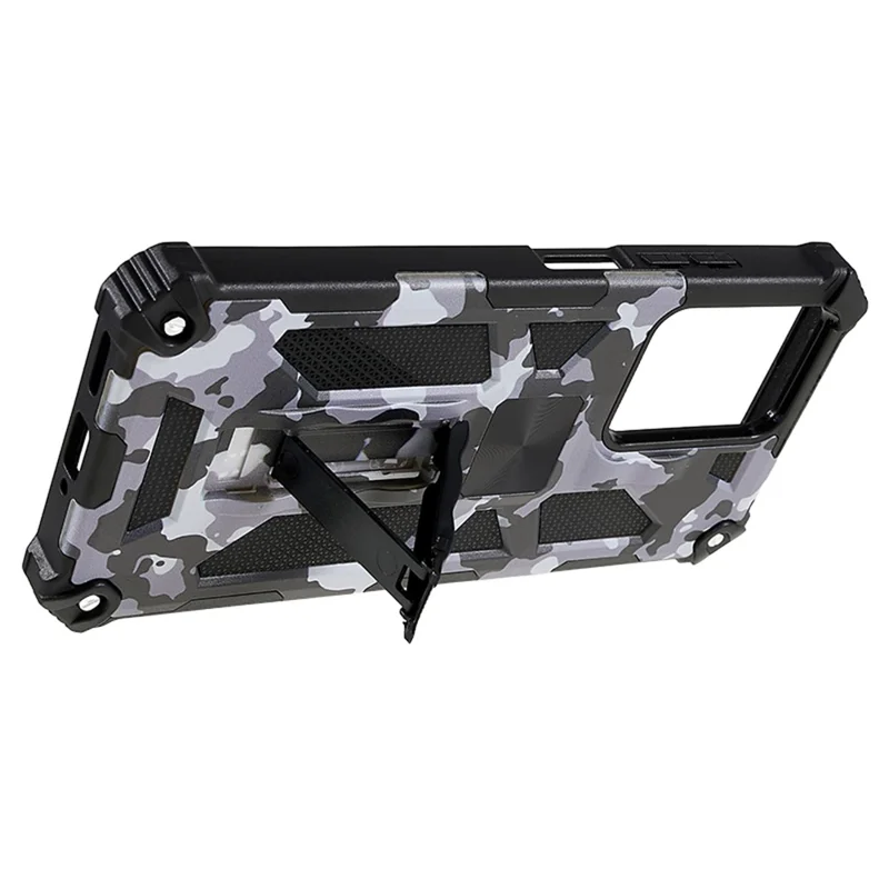 For Xiaomi  Redmi Note 12 Pro 5G / Note 12 Pro Speed 5G / Poco X5 Pro 5G Camo Case Kickstand Cover - Black