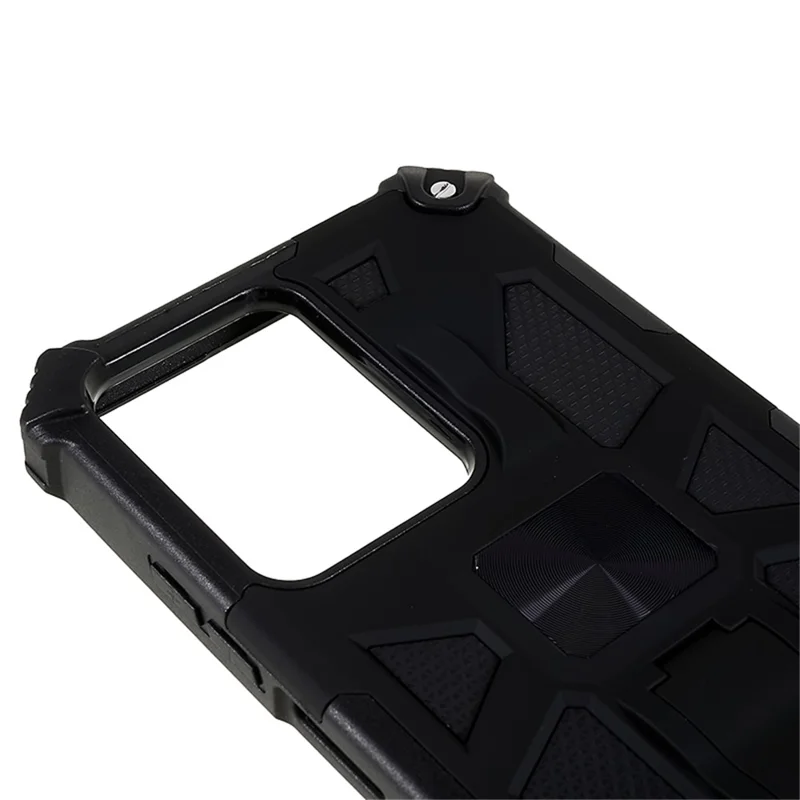 Kickstand Phone Case for Xiaomi Redmi Note 12 Pro 5G / Note 12 Pro Speed 5G / Poco X5 Pro 5G , Hard PC Soft TPU Mobile Phone Cover - Black