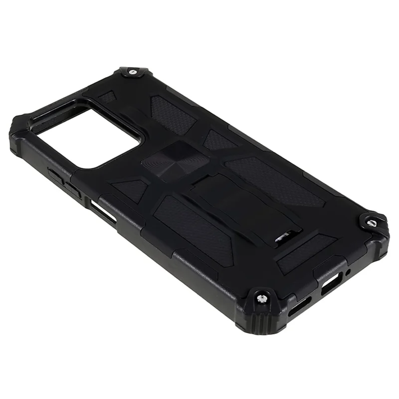 Kickstand Phone Case for Xiaomi Redmi Note 12 Pro 5G / Note 12 Pro Speed 5G / Poco X5 Pro 5G , Hard PC Soft TPU Mobile Phone Cover - Black