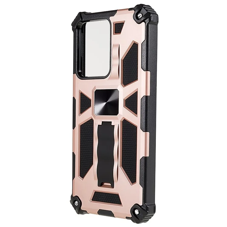 Kickstand Phone Case for Xiaomi Redmi Note 12 Pro 5G / Note 12 Pro Speed 5G / Poco X5 Pro 5G , Hard PC Soft TPU Mobile Phone Cover - Rose Gold