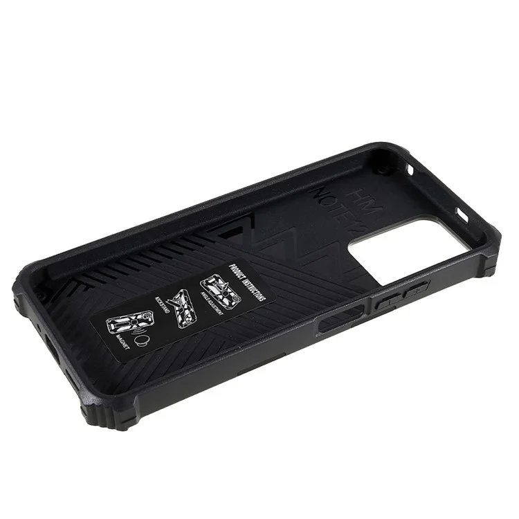 Für Xiaomi Redmi Note 12 5G (Global) / (Indien) / (China) / Poco X5 5G Kickstand-Handyhülle - Schwarz