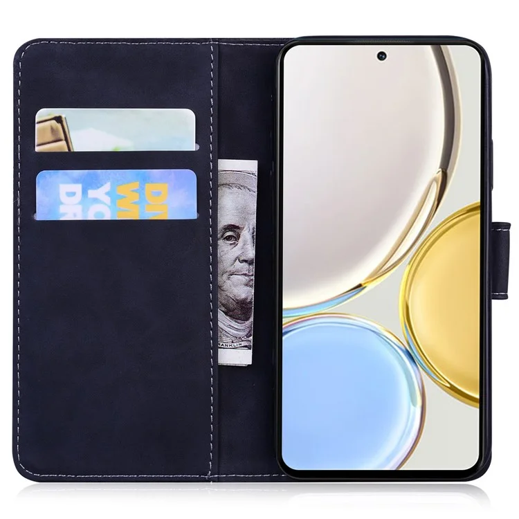 Pour Honor 80 SE 5G PU Leather Flip Protective Case Butterfly Pattern Printed Phone Cover with Wallet Stand - Noir