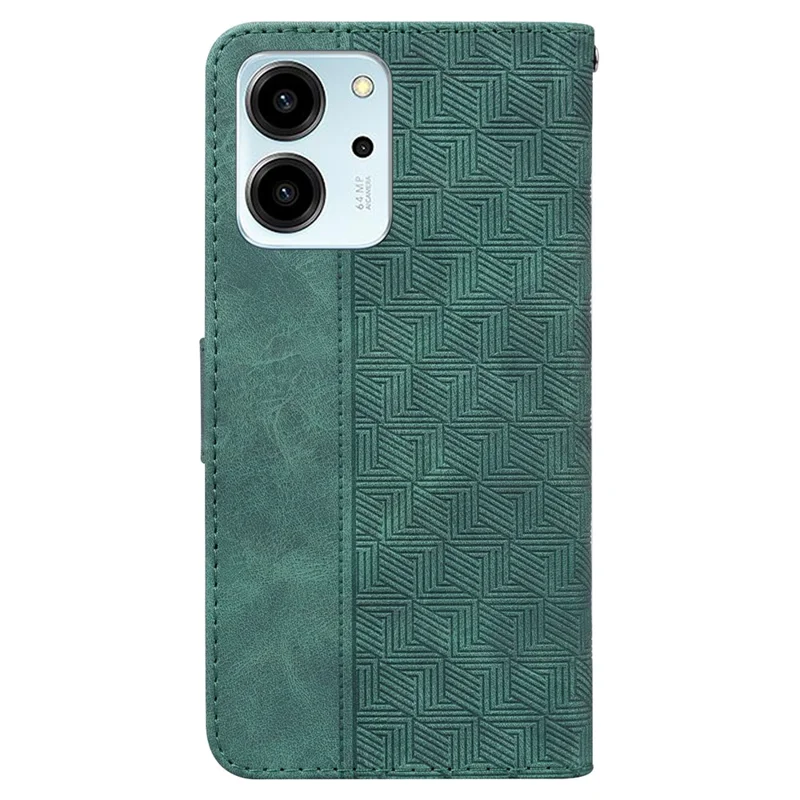 For Honor 80 SE 5G Anti-scratch Smartphone Case Phone Wallet Stand Imprinted Leather Phone Cover - Green