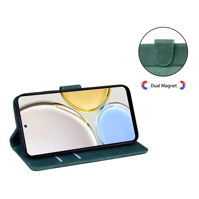Cell Phone Cover For Honor 80 Pro 5G Butterfly Printing Flip Leather Wallet Stand Anti-drop Case - Green