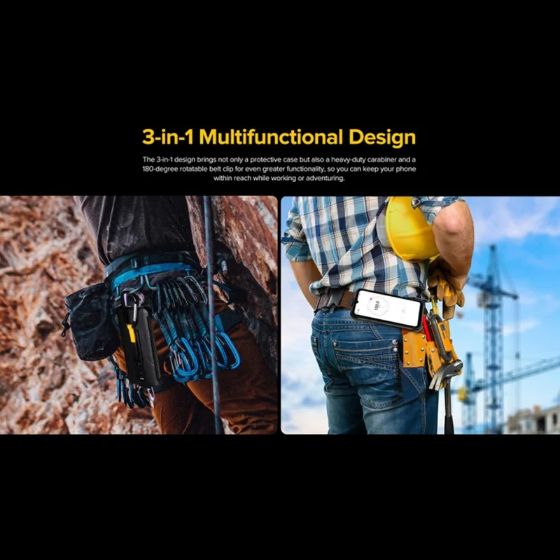 ULEFONE Multifunctional Protective Case for Ulefone Armor 17 Pro Rugged Smartphone Anti-Drop Phone Case