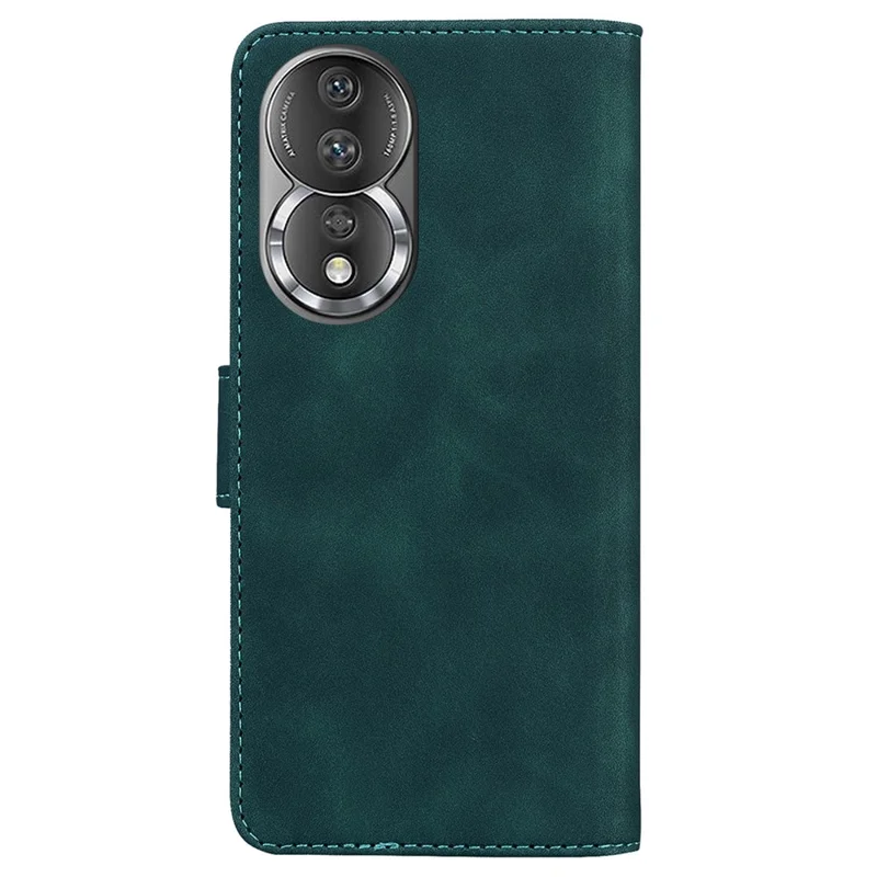 For Honor 80 5G Butterfly Printing Full Protection Phone Cover Leather Wallet Stand Smartphone Case - Green