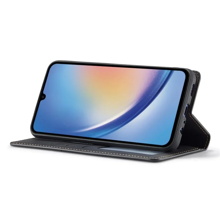 FORWENW Série Fantasy pour Samsung Galaxy A34 5G Étui portefeuille pliable en cuir au toucher de la peau - Noir