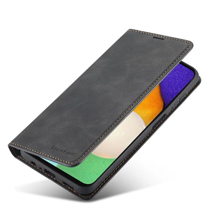 FORWENW Série Fantasy pour Samsung Galaxy A34 5G Étui portefeuille pliable en cuir au toucher de la peau - Noir