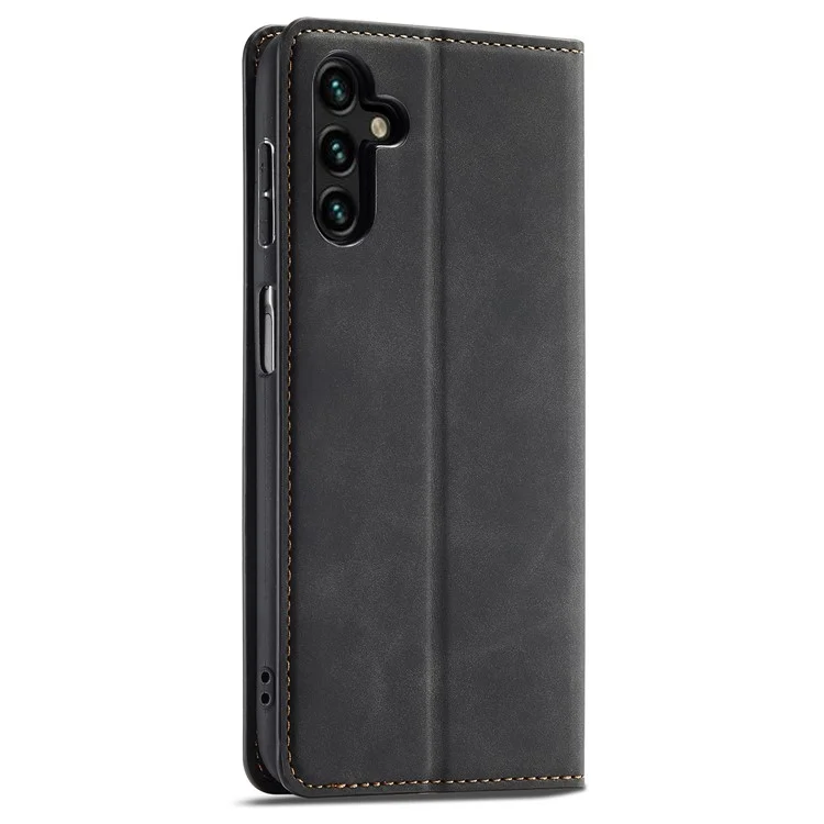 FORWENW Série Fantasy pour Samsung Galaxy A34 5G Étui portefeuille pliable en cuir au toucher de la peau - Noir