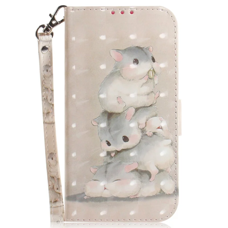PU-Ledertasche für Honor X8 5G Schutzhülle Wallet Phone Flip Cover mit Riemen - Stacking Squirrels