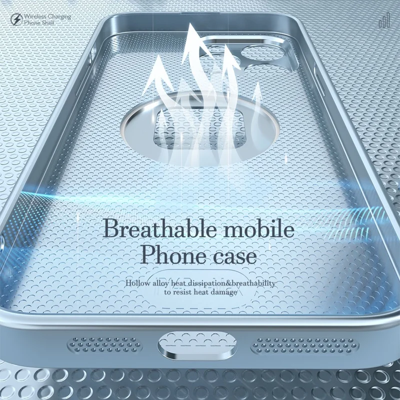 R-JUST SJ55 For iPhone 14 Magnetic Case TPU+PC+Metal Drop-Proof Phone Cover Compatible with MagSafe - Grey