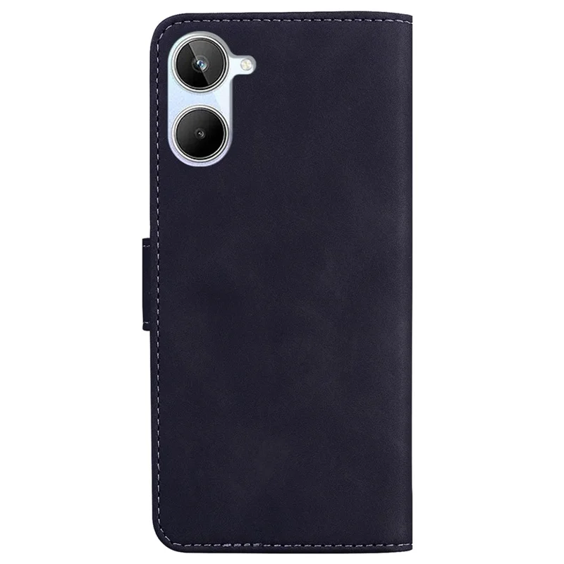 Phone Wallet Case for Realme 10 4G Butterfly Pattern Printing Stand Leather Phone Cover - Black