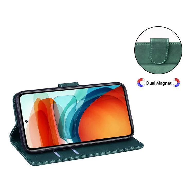 For Xiaomi Redmi Note 12 Pro+ 5G Leather Phone Case Wallet Stand Butterfly Pattern Printing Cover - Green