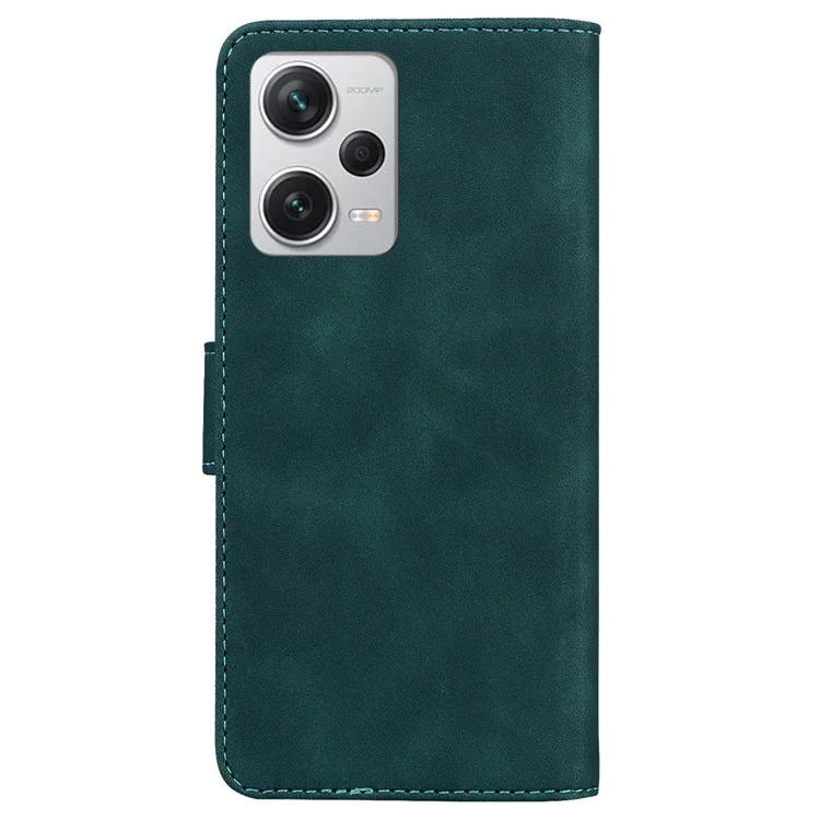 For Xiaomi Redmi Note 12 Pro+ 5G Leather Phone Case Wallet Stand Butterfly Pattern Printing Cover - Green
