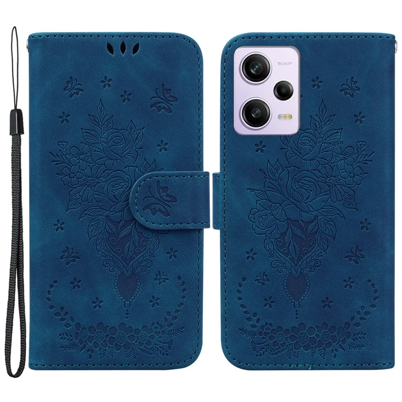 For Xiaomi Redmi Note 12 Pro 5G / Note 12 Pro Speed 5G / Poco X5 Pro 5G Leathe Phone Cover - Blue