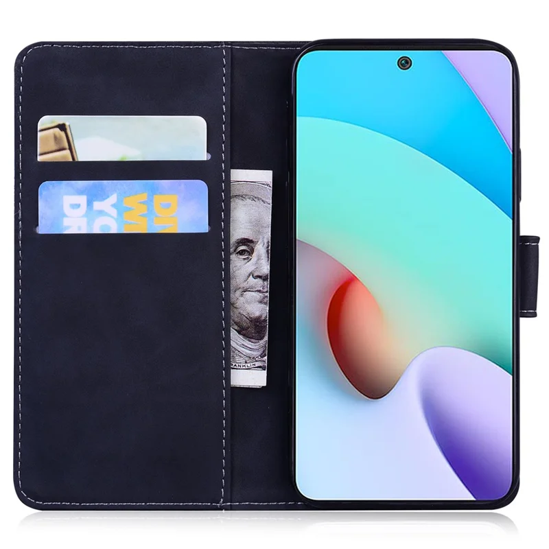 Étui en cuir pour Xiaomi Redmi Note 12 Pro 5G / Note 12 Pro Speed 5G / Poco X5 Pro 5G, motif tigre estampé, housse portefeuille avec support - Noir