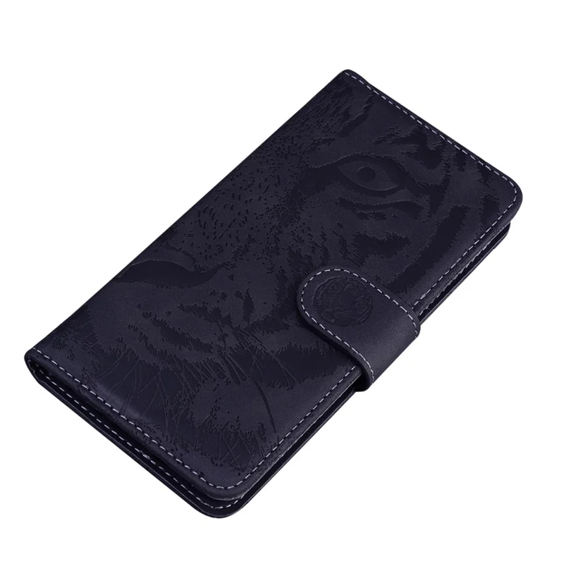 Étui en cuir pour Xiaomi Redmi Note 12 Pro 5G / Note 12 Pro Speed 5G / Poco X5 Pro 5G, motif tigre estampé, housse portefeuille avec support - Noir