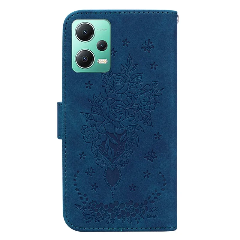 Pour Xiaomi Poco X5 5G / Redmi Note 12 5G (Global) / (Inde) / (Chine) Étui de téléphone en cuir PU antichoc avec support et portefeuille - Bleu