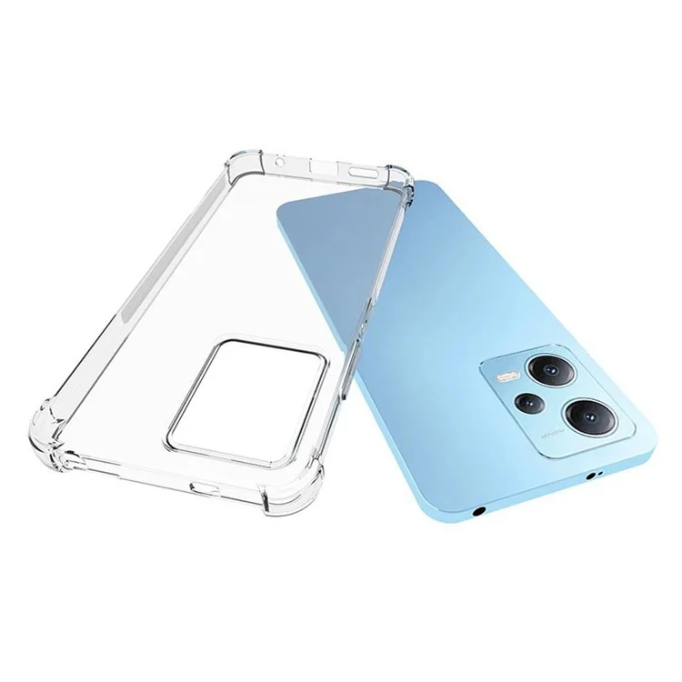 Pour Xiaomi Redmi Note 12 5G (Global) / (Inde) / (Chine) / Poco X5 5G Étui téléphone anti-glisse Housse arrière TPU transparente