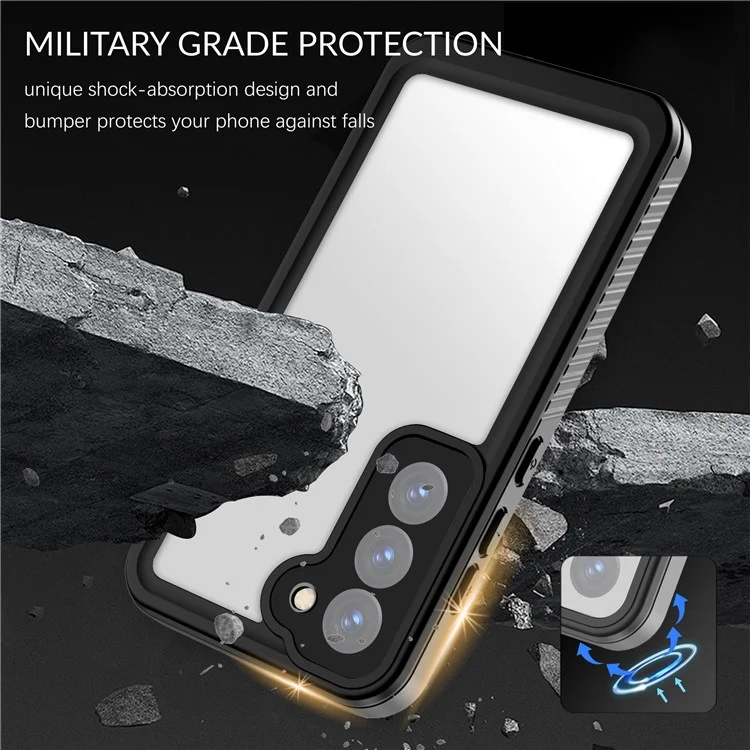 REDPEPPER FS Series Waterproof Case for Samsung Galaxy S23 , IP68 Certified Clear Phone Cover with Screen Protector [Support Fingerprint Unlock]