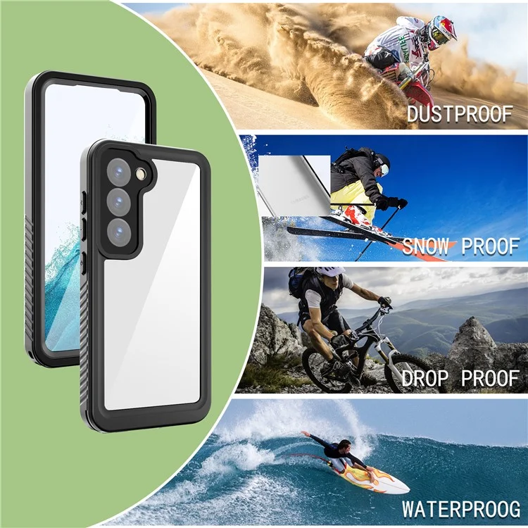 REDPEPPER FS Series Waterproof Case for Samsung Galaxy S23 , IP68 Certified Clear Phone Cover with Screen Protector [Support Fingerprint Unlock]