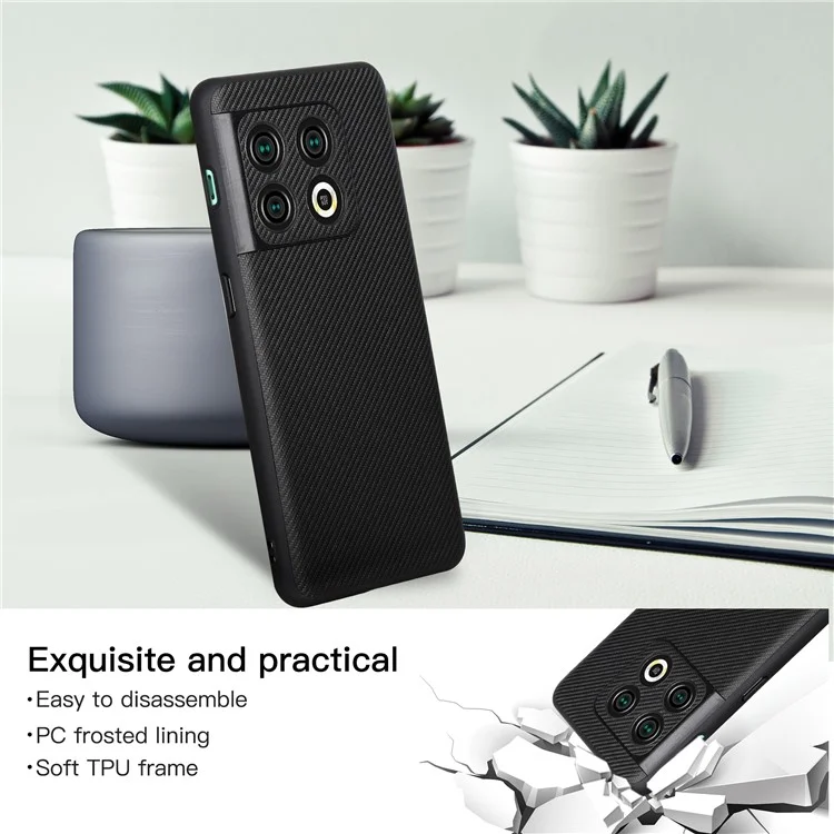Série VILI TC para OnePlus 10 Pro 5G Capa de telefone à prova de choque Capa de telefone Couro texturado revestido de TPU