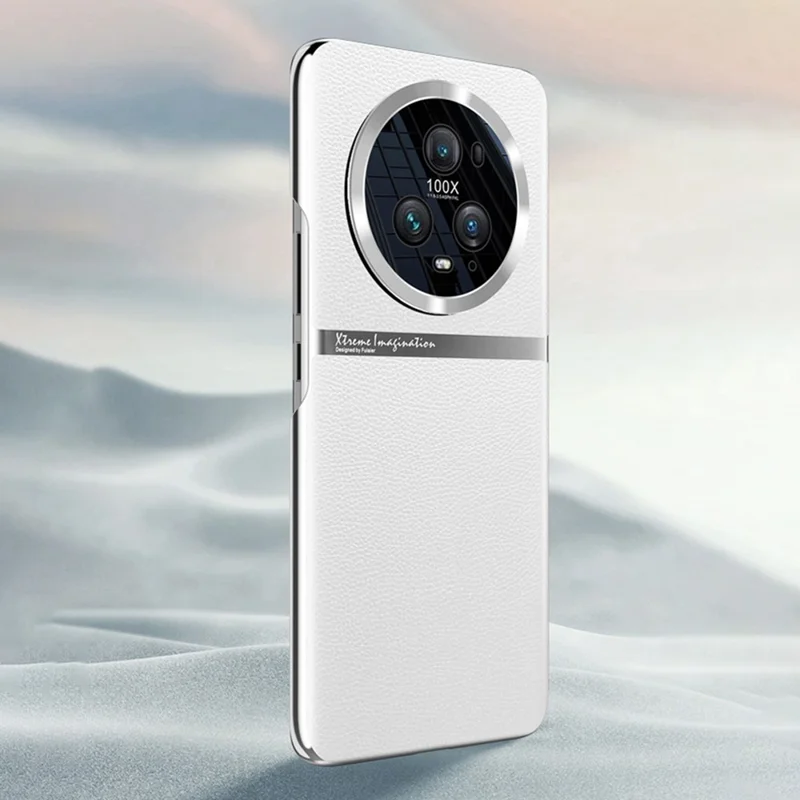 Obudowa przeciwudarowa do Honor Magic5 Pro z twardego PC + skóry PU, ochronna pokrywa tylna - Biały