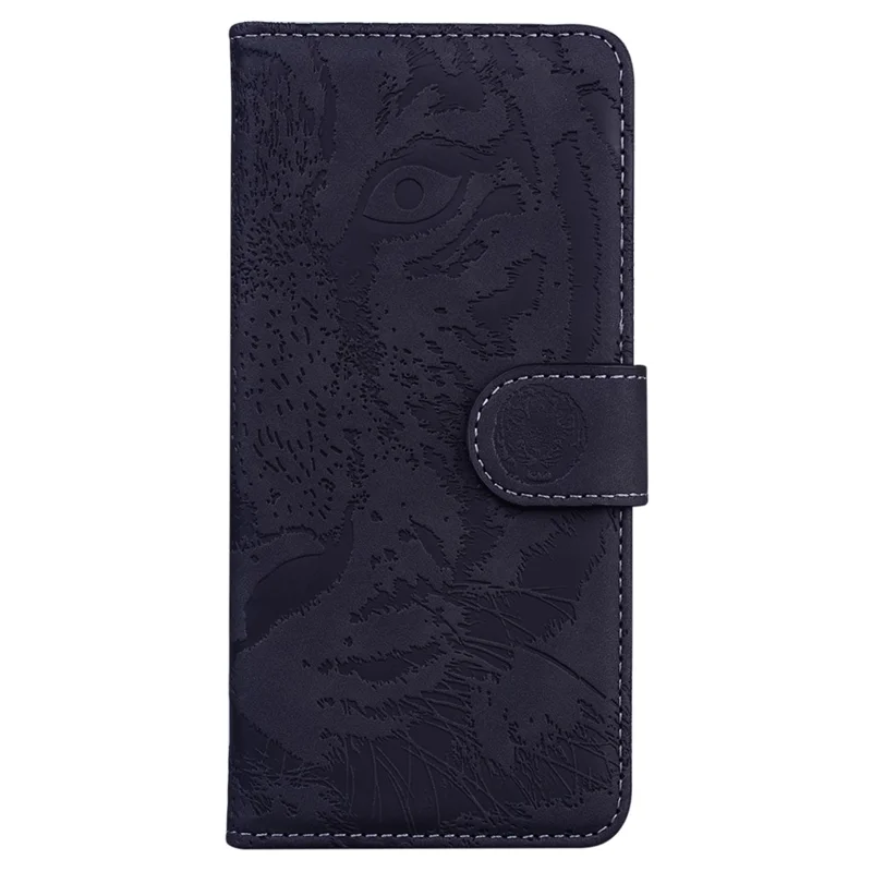For Xiaomi 13 5G PU Leather Phone Case with Wallet Tiger Pattern Imprinted Stand Phone Bags Cover - Black