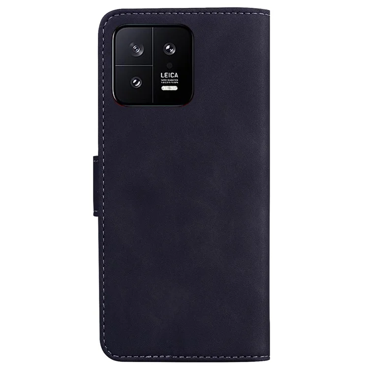Für Xiaomi 13 5G Butterfly Printing Folding Stand Cover Anti-drop Leder Wallet Phone Case - Schwarz