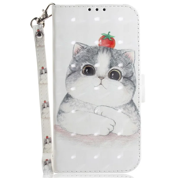 Capa Anti-queda para Telefone Honor X40 5G / X9a 5G / Magic5 Lite 5G, Capa de Carteira de Flip Folio com Alça - Gato Fofo