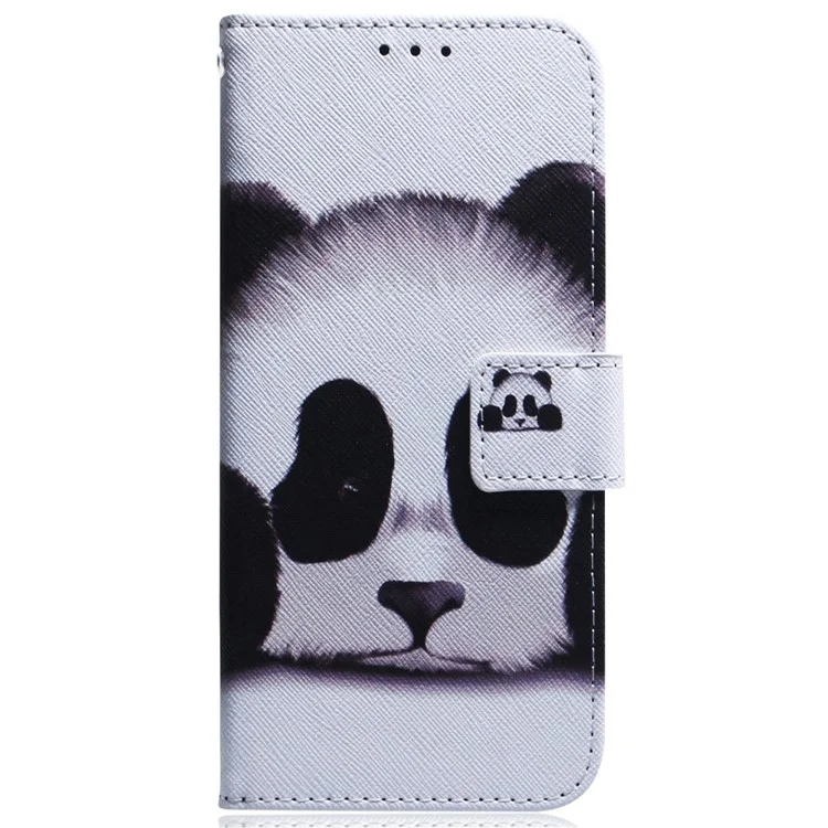 Para Honor X40 5G / X9a 5G / Magic5 Lite 5G Capa de Carteira de Couro PU Anti-queda com Estampa - Panda