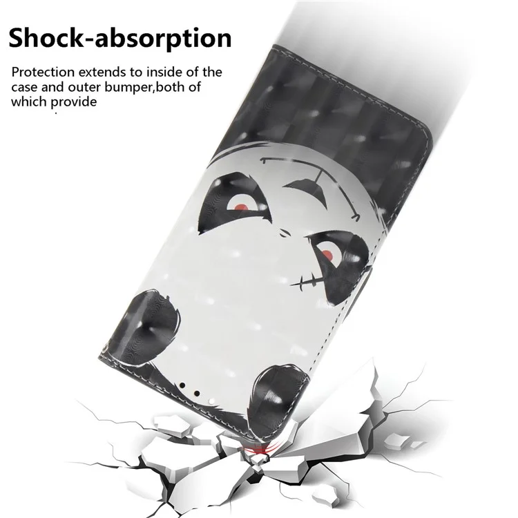 PU Leather Folio Flip Cover for Sony Xperia 10 V Protective Case Wallet Phone Cover with Strap - Angry Panda