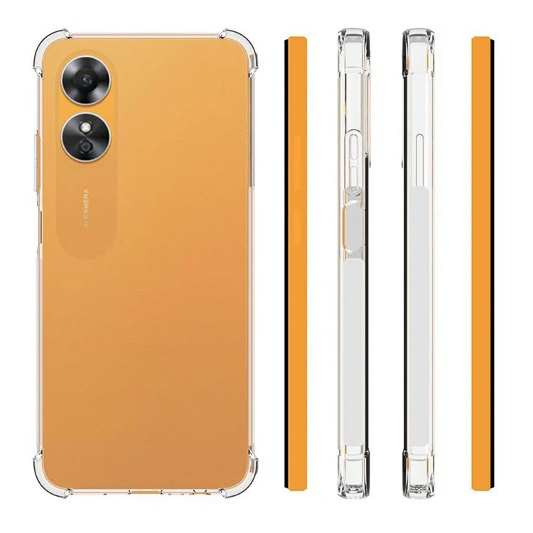 Для Oppo A17 4G Anti-slip Protective Phone Case Four Corners Shock Absorption TPU Cover