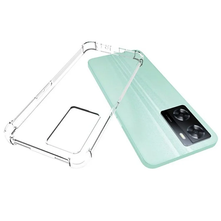 Para Oppo A57 4G Capa de TPU Macia Antiderrapante Reforço de Canto Absorção de Choques Proteção de Telefone