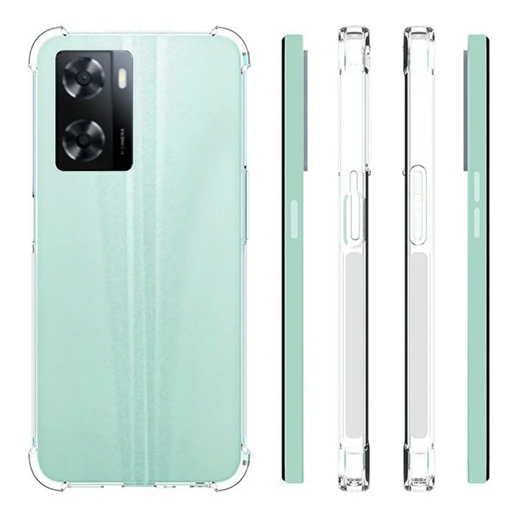 Para Oppo A57 4G Capa de TPU Macia Antiderrapante Reforço de Canto Absorção de Choques Proteção de Telefone