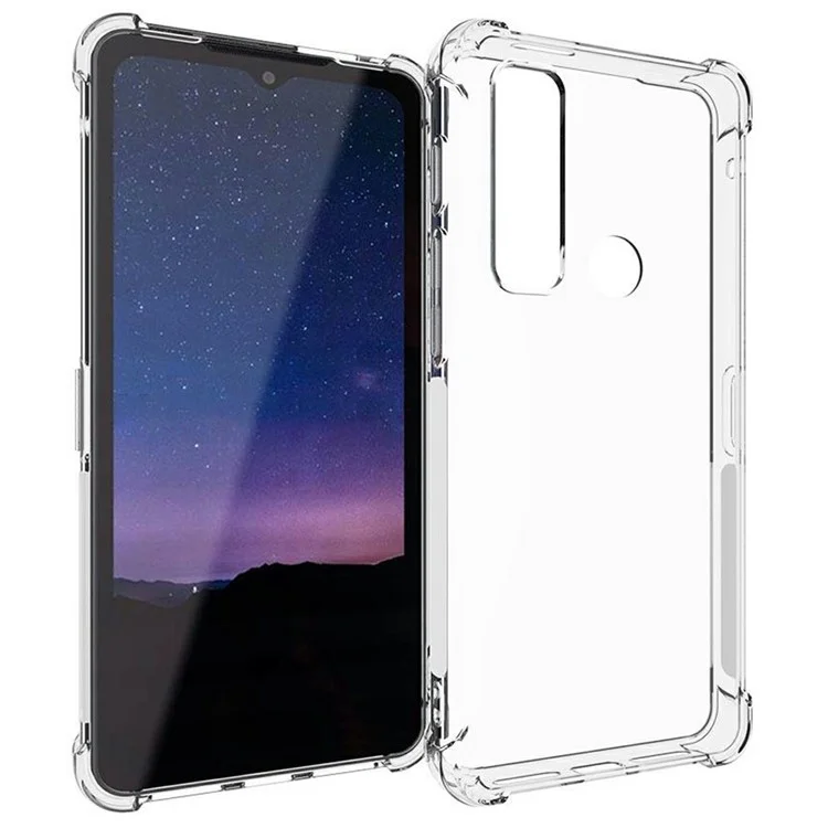 Para Motorola Defy 2 5G Funda de Teléfono Transparente Suave de TPU Esquinas Antideslizantes Protección Resistente a los Golpes