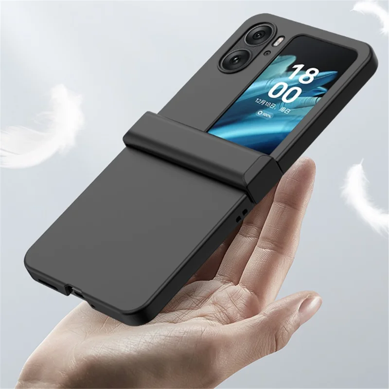 For Oppo Find N2 Flip 5G Skin-touch Phone Case Hinge Protection Hard PC Phone Cover - Pink