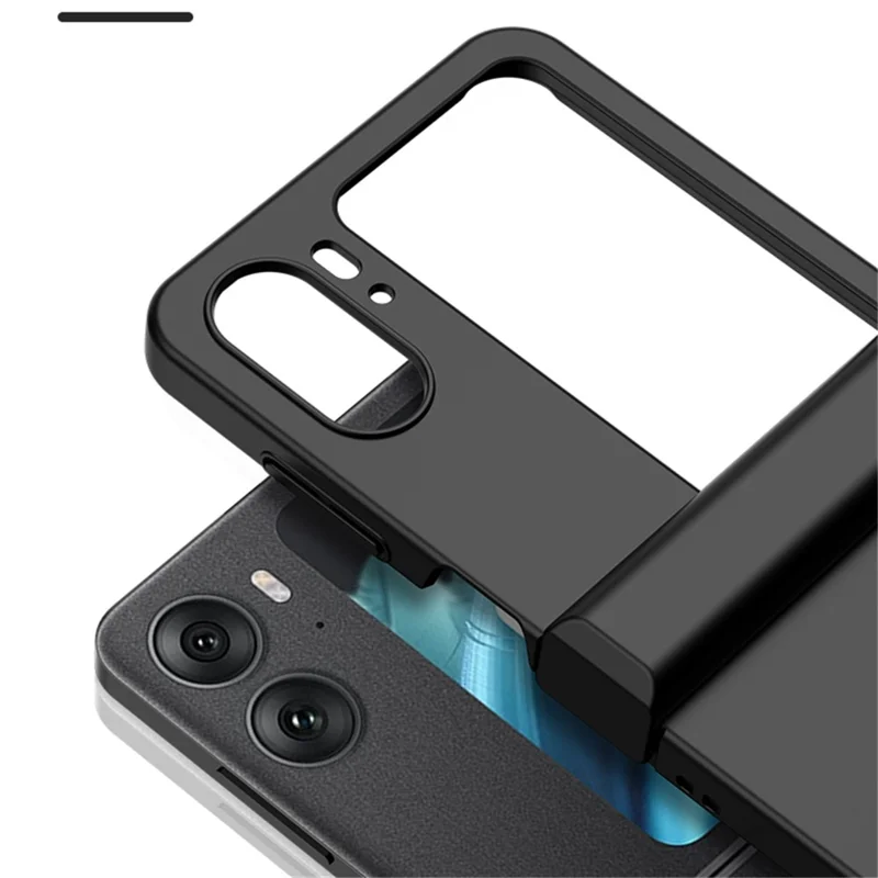 For Oppo Find N2 Flip 5G Skin-touch Phone Case Hinge Protection Hard PC Phone Cover - Pink