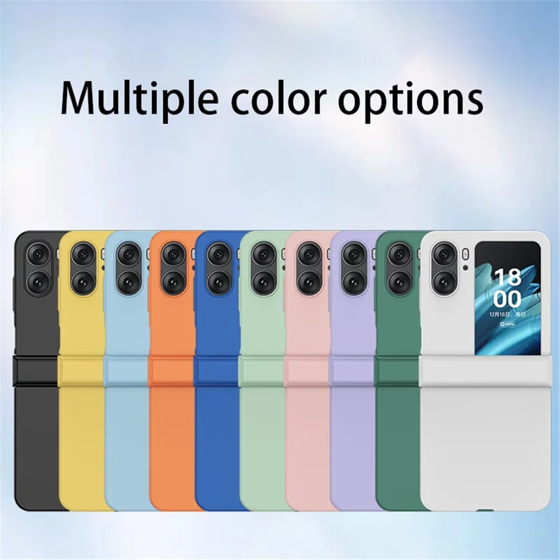 For Oppo Find N2 Flip 5G Skin-touch Phone Case Hinge Protection Hard PC Phone Cover - Pink