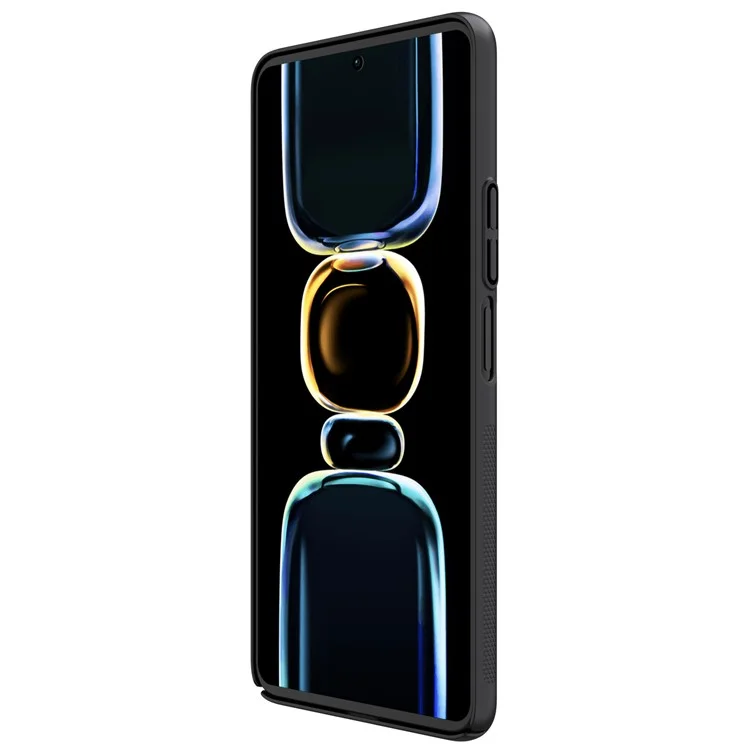 NILLKIN Frosted Shield Matte Phone Case for Xiaomi Redmi K60E 5G , Protective Phone Back Cover - Black